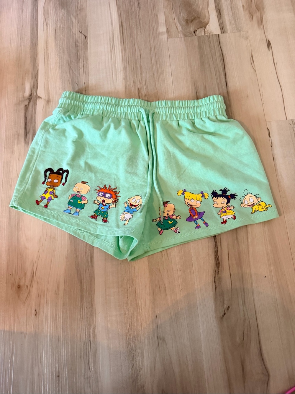 Nickelodeon Mint Green Rugrats Character Athletic Shorts
